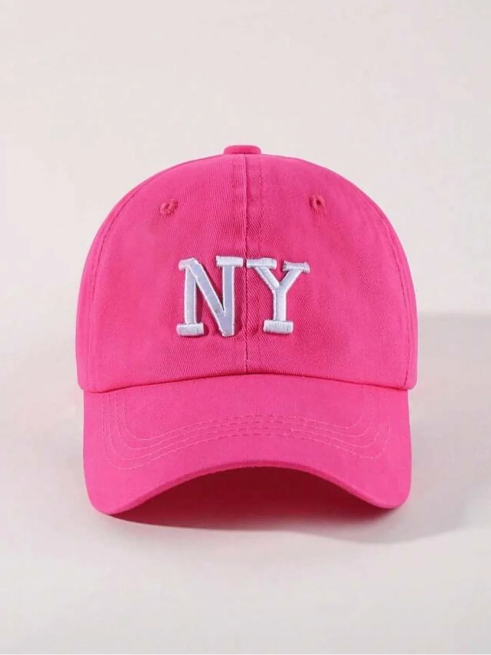 NY Embroidered Kids Baseball Cap - Pink